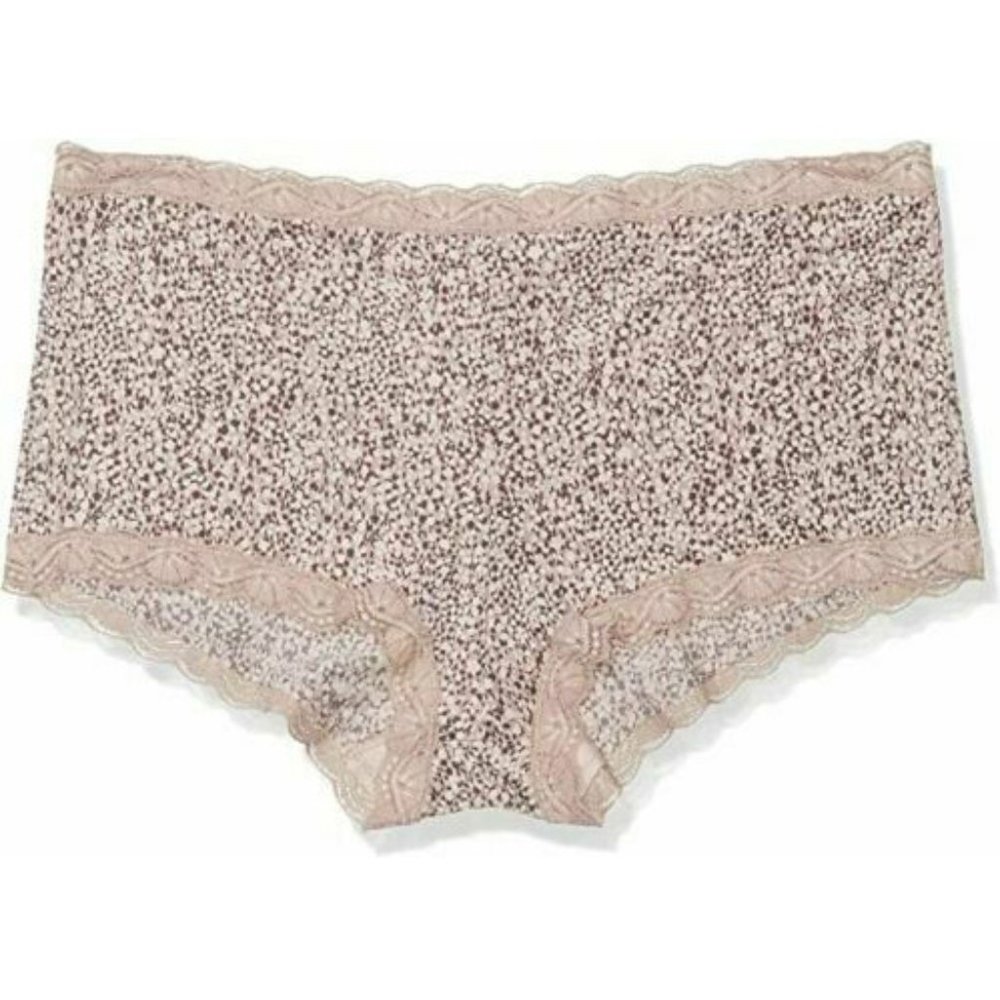 Maidenform NWT Flower Dash One Fab Fit Microfiber Lace Trim Boyshort 40760 S 5